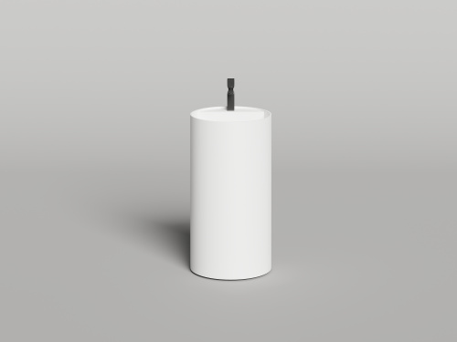 Раковина из искусственного камня Salini ARMONIA 130422M 45х45 напольная цвет белый без отверстий под смеситель - фото 3